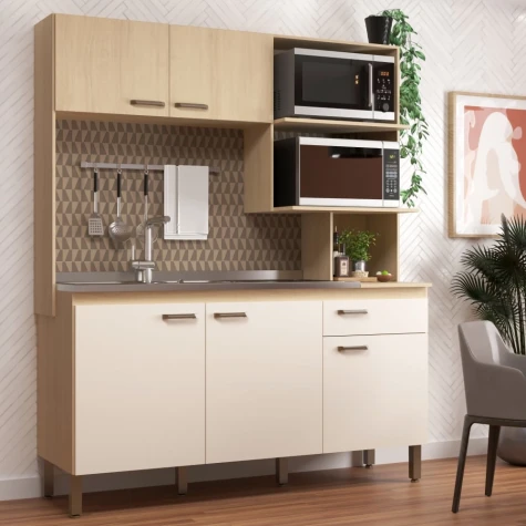COCINA EVELYN CARVALH/OFF WHITE