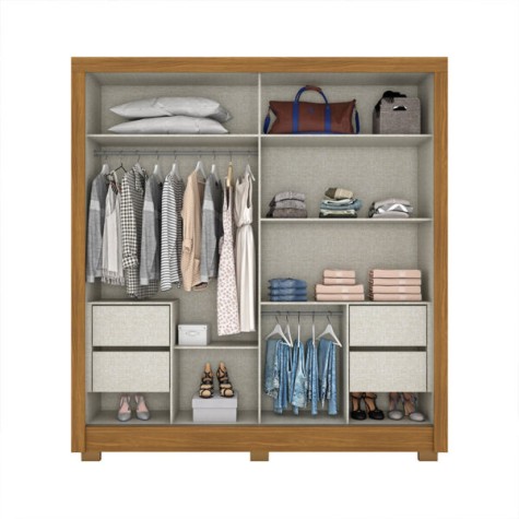 ROPERO 2P CORR C/ESP B93 HENN GRIS|NAT