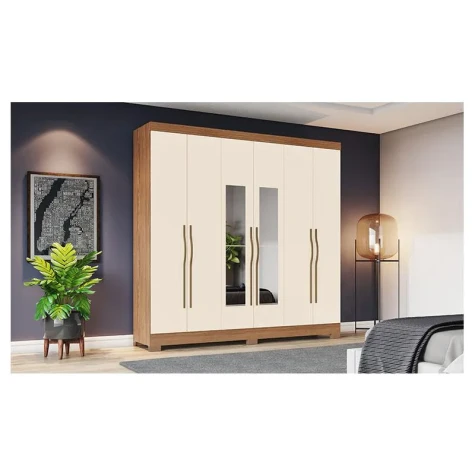 ROPERO BRIZ BE418 6PT NATURE/OFFWHITE C/ ESP