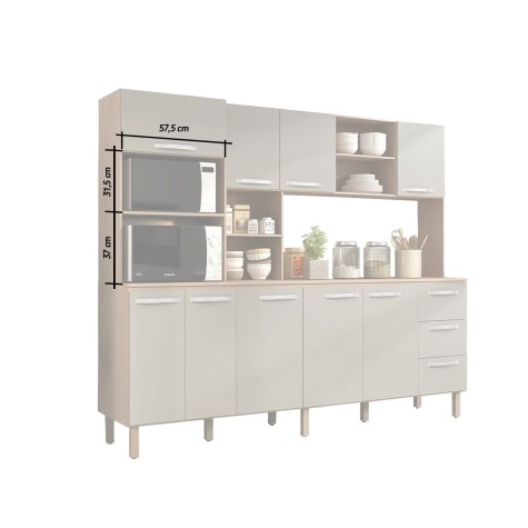 KIT COCINA LARISA 8010 VISAO HAVANA TAUPE