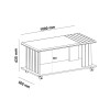 MESA CENTRO MILA CEREZO/OFF WHITE