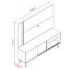 RACK C/ PANEL CRONOS CINAMOMO/OFF WHITE (MADETEC)