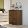 COMODA HENN FLOR DE LIS 5C CASTAÑO