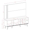 RACK C/ PANEL CRONOS CINAMOMO/OFF WHITE (MADETEC)