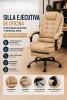 SILLA EJECUTIVA DE OFICINA C/REPOSA PIES EMPOLI BEIGE HESX0122