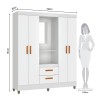 ROPERO MOBI CAPELA CARVALHO GRIFE/OFF WHITE